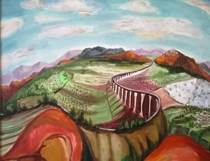 Paesaggio spagnolo - a Paint Artwork by Vittoria Andretta